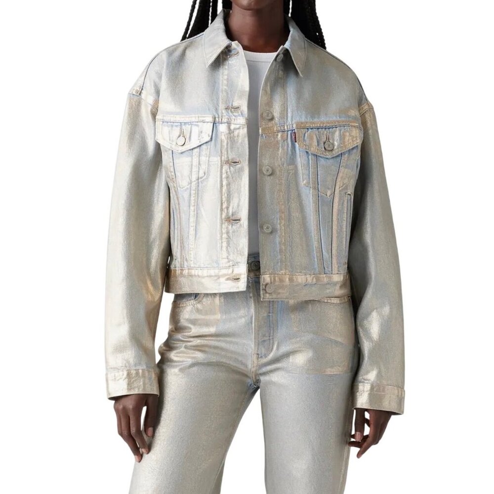 Levi’s Shrunken 90s No Pleat Denim Jacket Size S NEW WITH TAGS - Picture 4 of 16